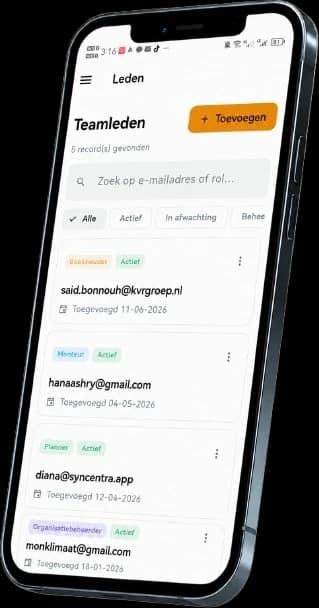 Syncentra app werkorder